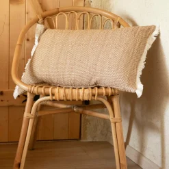 EMINZA Coussin rectangulaire coton texturé (50 x 80 cm) Jamy Marron Online