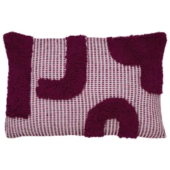 Atmosphera, cru017dateur d'intu017drieur Coussin rectangulaire coton (38 x 58 cm) Poppy Violet Best