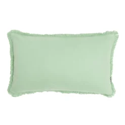 EMINZA Coussin rectangulaire coton (40 x 60 cm) Pixel franges Vert menthe Clearance
