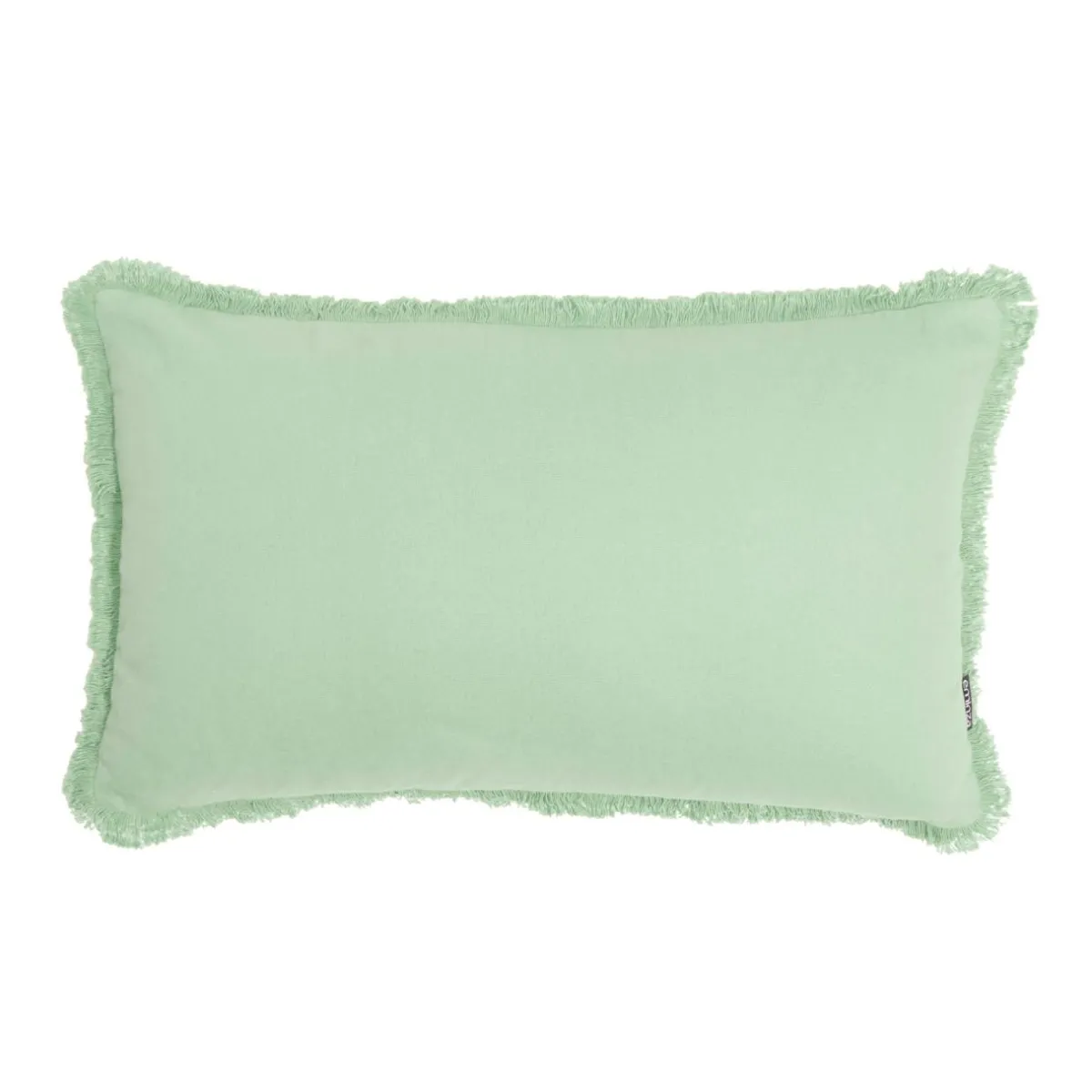 EMINZA Coussin rectangulaire coton (40 x 60 cm) Pixel franges Vert menthe Clearance