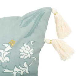 Atmosphera, cru017dateur d'intu017drieur Coussin rectangulaire coton (38 x 58 cm) Wild Vert céladon New