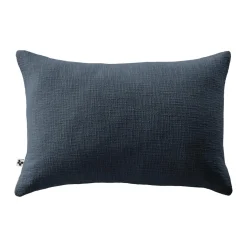 L'EFFET PAPILLON Coussin rectangulaire coton (40 x 60 cm) Sixtine Bleu nuit New