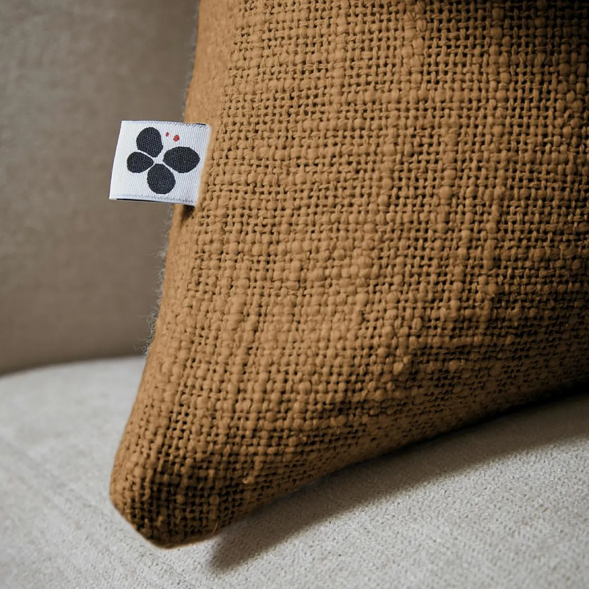 L'EFFET PAPILLON Coussin rectangulaire coton (40 x 60 cm) Sixtine Camel Clearance
