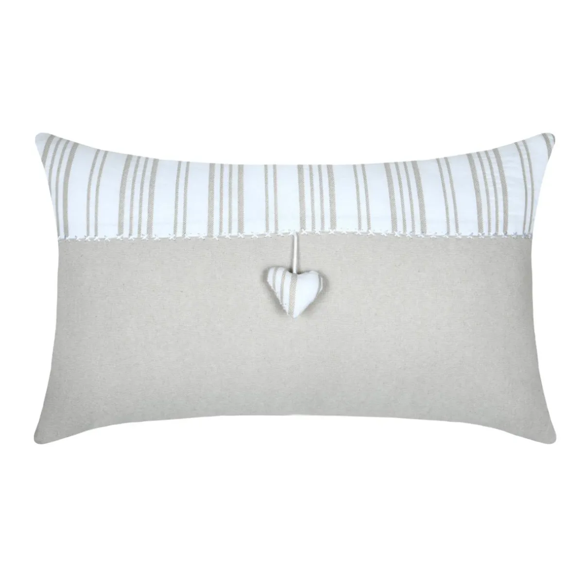 STOF Coussin rectangulaire coton (35 x 60 cm) Josephine Ecru New