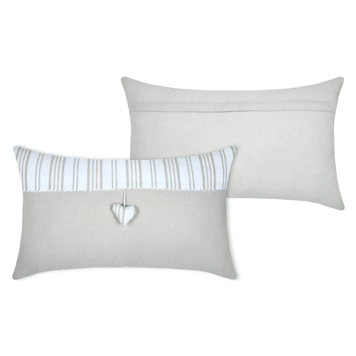 STOF Coussin rectangulaire coton (35 x 60 cm) Josephine Ecru New