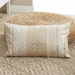 DOUCEUR D'INTERIEUR Coussin rectangulaire coton (30 x 50 cm) Gaya Or Discount