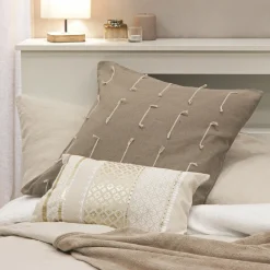 DOUCEUR D'INTERIEUR Coussin rectangulaire coton (30 x 50 cm) Gaya Or Discount