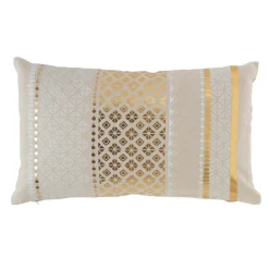 DOUCEUR D'INTERIEUR Coussin rectangulaire coton (30 x 50 cm) Gaya Or Discount
