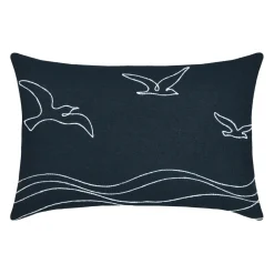 STOF Coussin rectangulaire coton (40 x 60 cm) Bordemer jeans Bleu Outlet