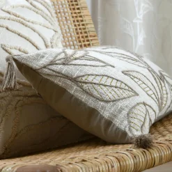 STOF Coussin rectangulaire coton (30 x 50 cm) Hemera Ecru Beige Sale
