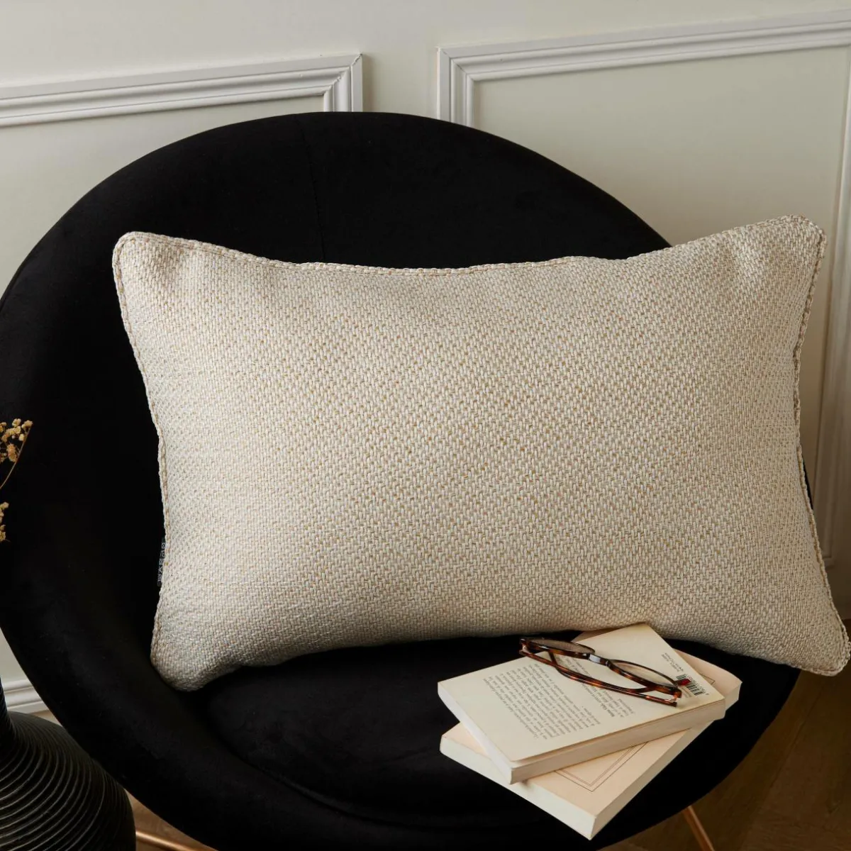 EMINZA Coussin rectangulaire effet chiné (40 x 60 cm) James sable Beige Outlet