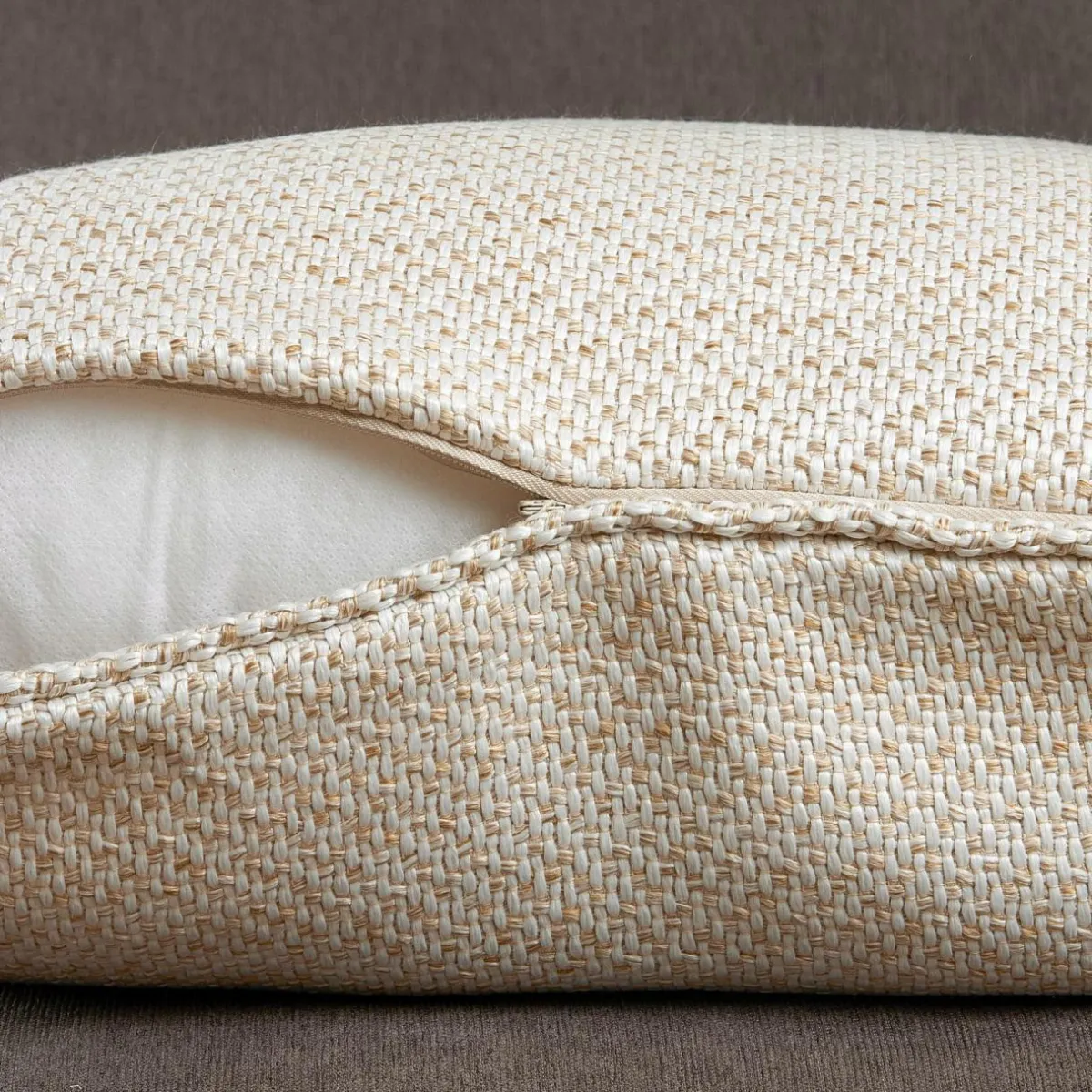 EMINZA Coussin rectangulaire effet chiné (40 x 60 cm) James sable Beige Outlet