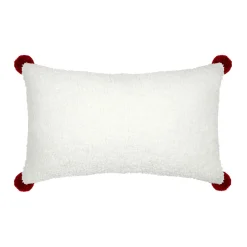 STOF Coussin rectangulaire effet fausse fourrure (30 x 50 cm) Bessey Rouge Clearance