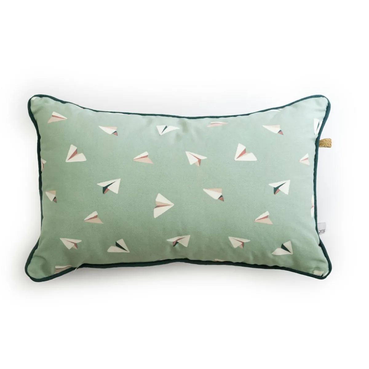 L'EFFET PAPILLON Coussin rectangulaire enfant coton (30 x 50 cm) Petits papiers e Bleu Online