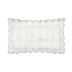STOF Coussin rectangulaire fausse fourrure (50 x 80 cm) Nebraska Ecru Discount