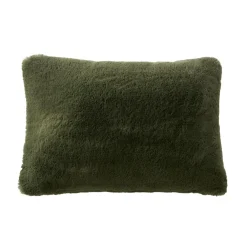EMINZA Coussin rectangulaire fausse fourrure (40 x 60 cm) Finn Vert kaki Hot