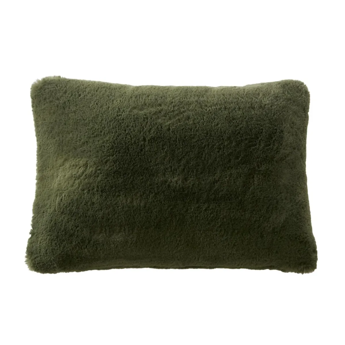 EMINZA Coussin rectangulaire fausse fourrure (40 x 60 cm) Finn Vert kaki Hot