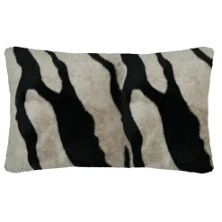STOF Coussin rectangulaire fausse fourrure zébre (50 x 80 cm) Fauves Taupe Online