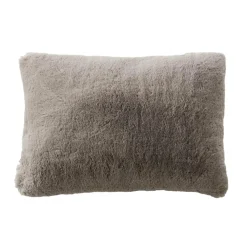 EMINZA Coussin rectangulaire fausse fourrure (40 x 60 cm) Finn Taupe