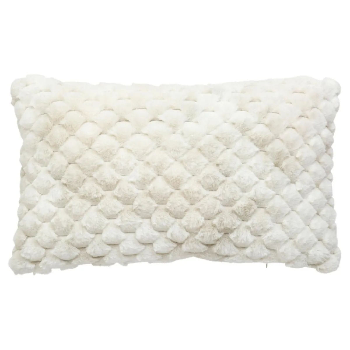 Atmosphera, cru017dateur d'intu017drieur Coussin rectangulaire fausse fourrure (38 x 58 cm) Adriel Beige New