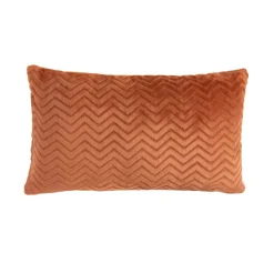 EMINZA Coussin rectangulaire flanelle (40 x 60 cm) Zag Cuivre Clearance