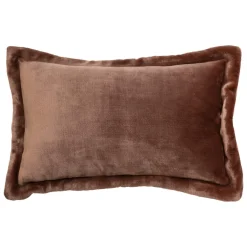 Atmosphera, cru017dateur d'intu017drieur Coussin rectangulaire flanelle (38 x 58 cm) Cuddly Marron New