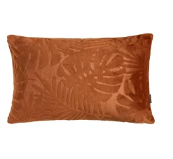 EMINZA Coussin rectangulaire flanelle (40 x 60 cm) Flore Cuivre Best
