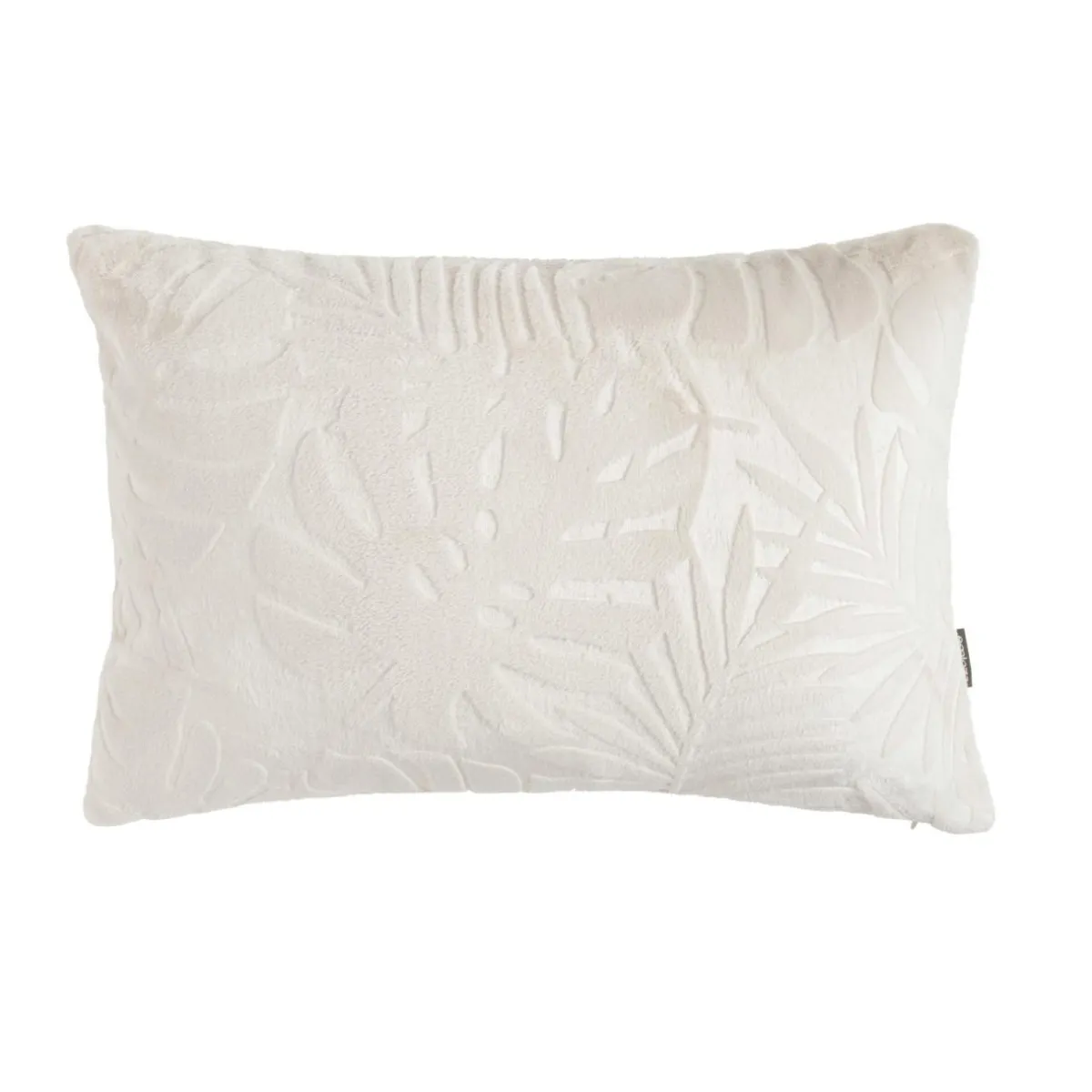 EMINZA Coussin rectangulaire flanelle (40 x 60 cm) Flore Ecru Clearance