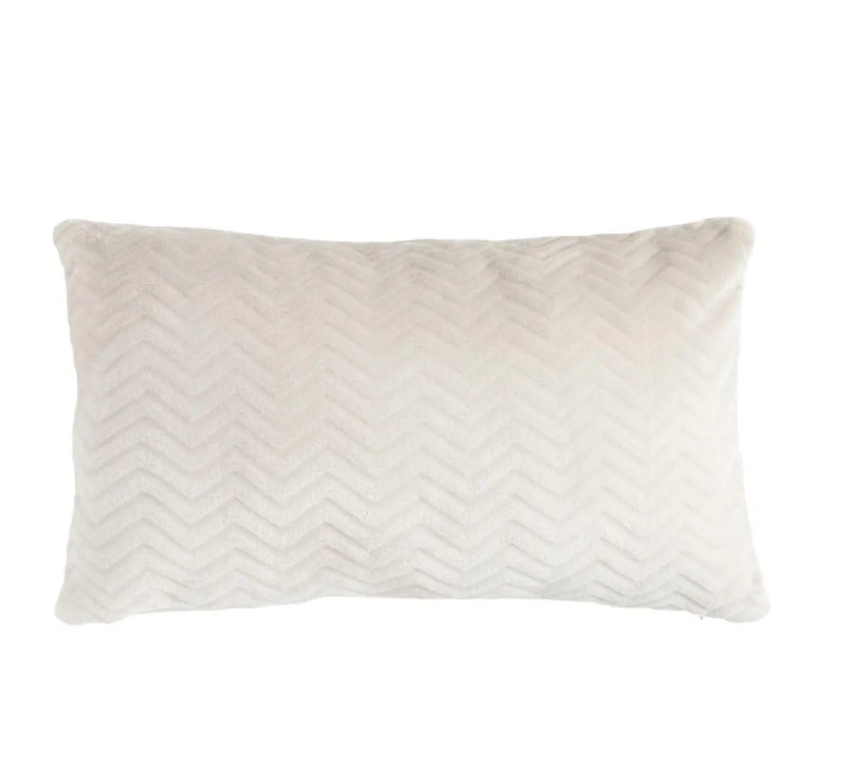 EMINZA Coussin rectangulaire flanelle (40 x 60 cm) Zag Ecru Online