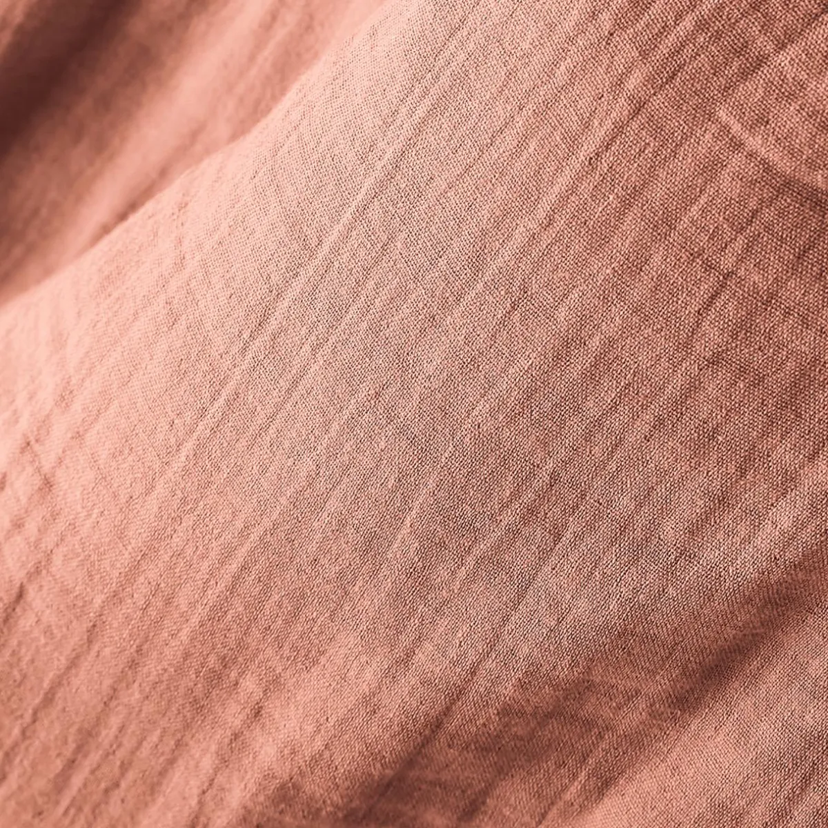 EMINZA Coussin rectangulaire gaze de coton (40 x 60 cm) Gaïa Rose Pêche Online