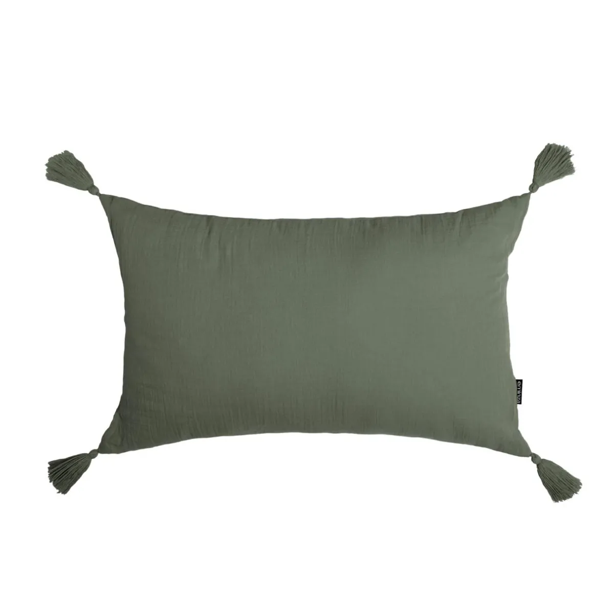 EMINZA Coussin rectangulaire gaze de coton (40 x 60 cm) Gaïa Vert romarin Online