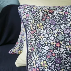 EMINZA Coussin rectangulaire gaze de coton (40 x 60 cm) Elya Violet Discount