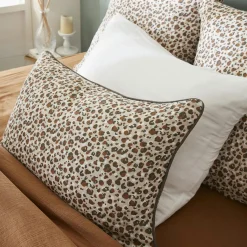 EMINZA Coussin rectangulaire gaze de coton (40 x 60 cm) Rosa Marron Sale