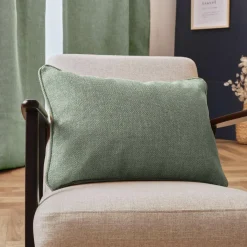 EMINZA Coussin rectangulaire tissé (40 x 60 cm) Alba Vert romarin Clearance