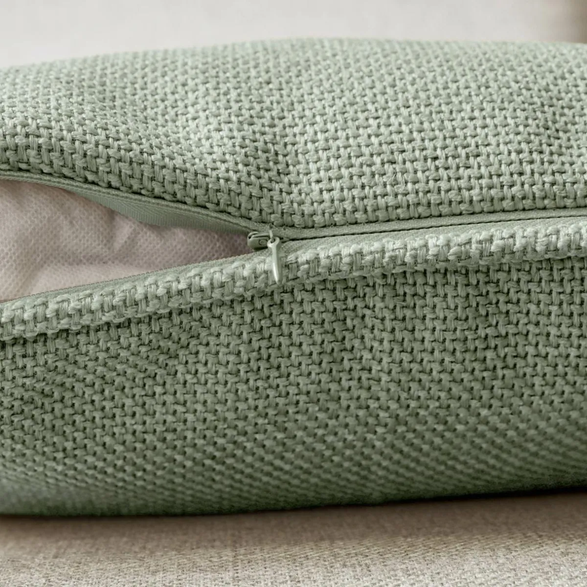 EMINZA Coussin rectangulaire tissé (40 x 60 cm) Alba Vert romarin Clearance