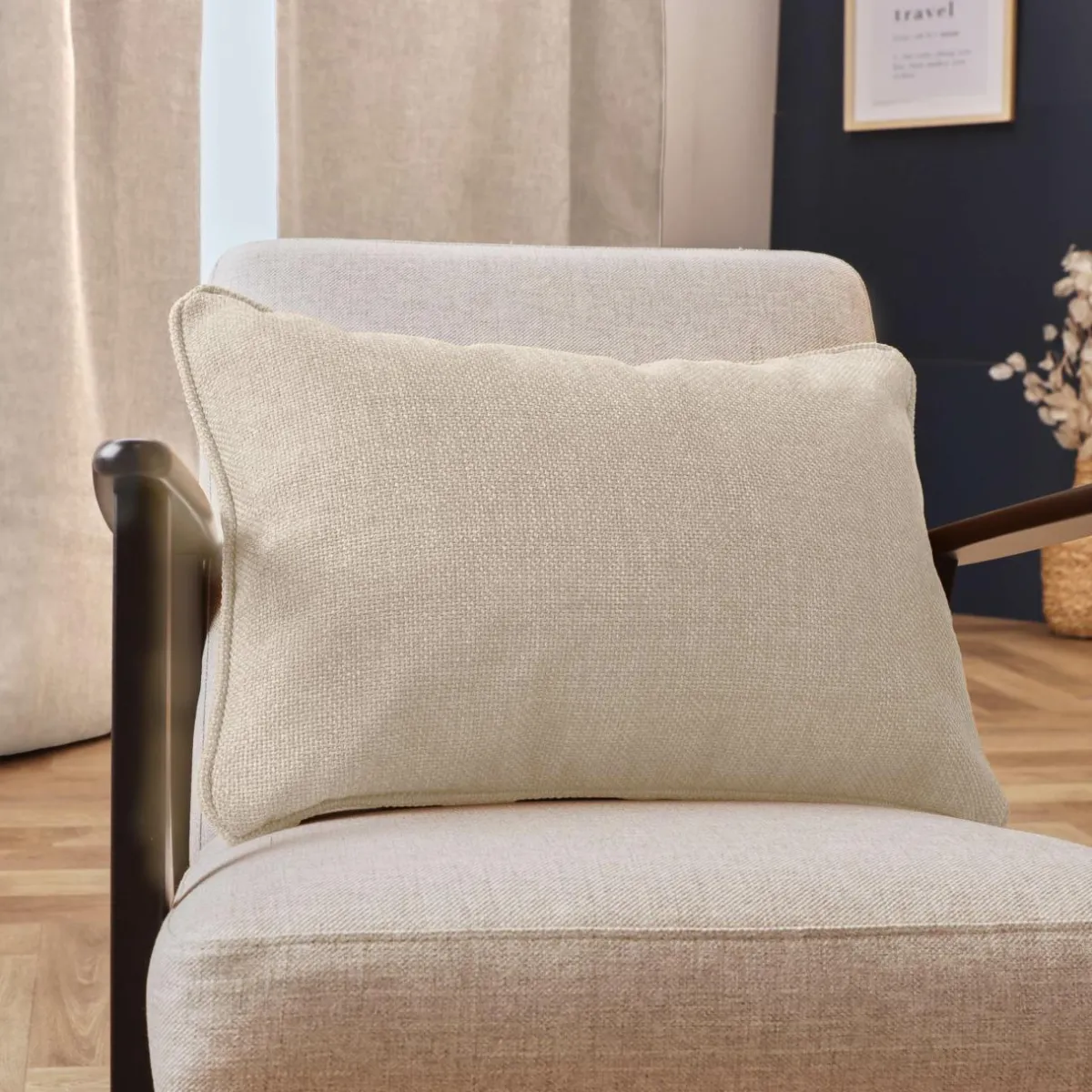 EMINZA Coussin rectangulaire tissé (40 x 60 cm) Alba grège Beige Best