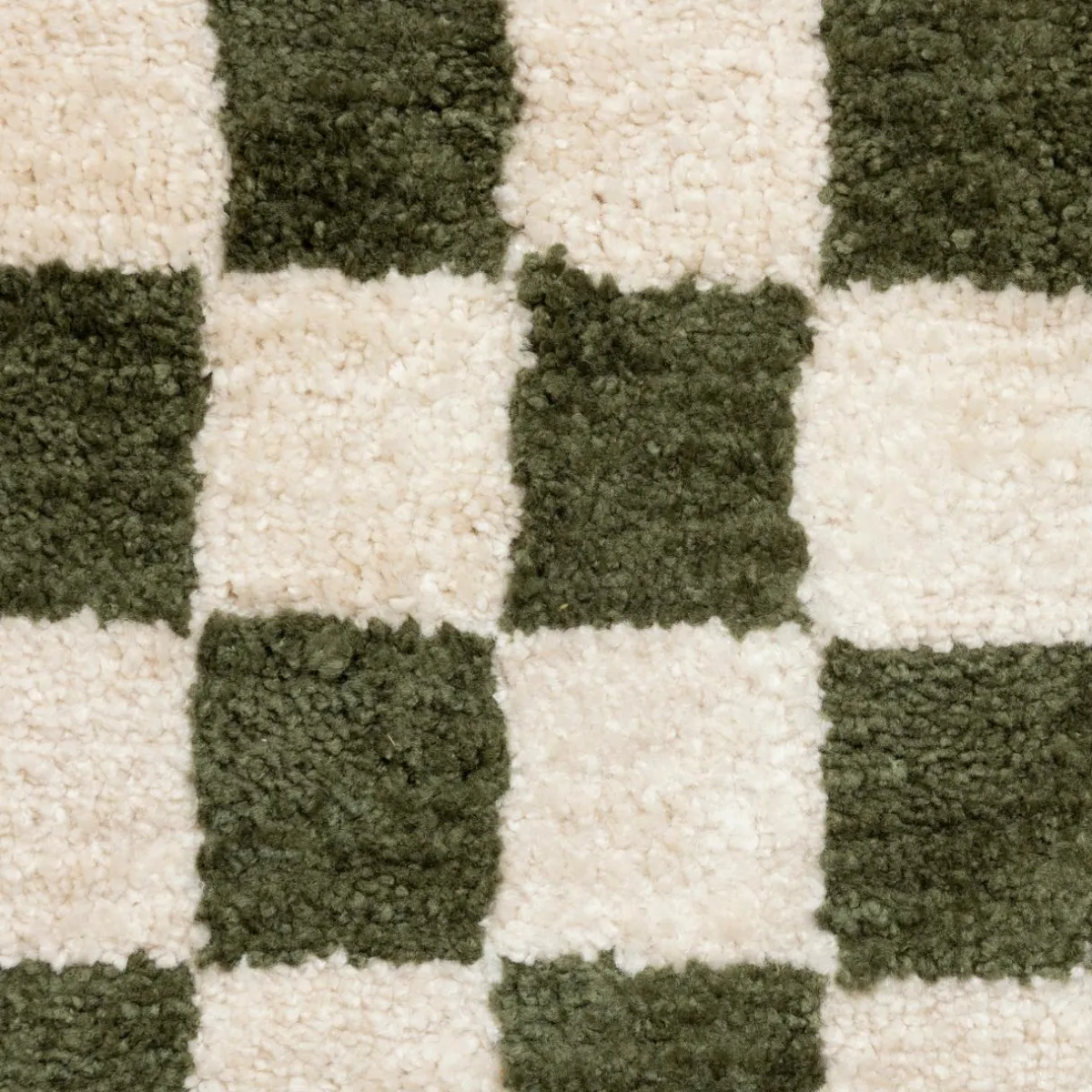 Atmosphera, cru017dateur d'intu017drieur Coussin rectangulaire tufté (38 x 58 cm) Damier Vert kaki Hot
