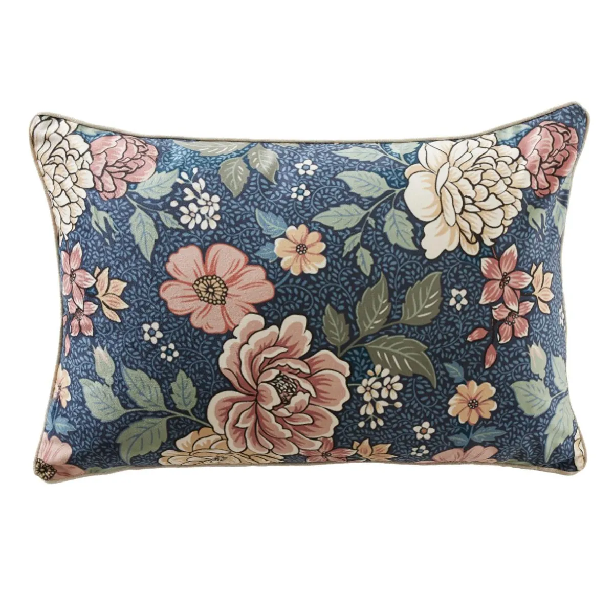 EMINZA Coussin rectangulaire velours (40 x 60 cm) Dolores Rose Hot
