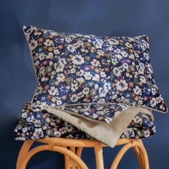 EMINZA Coussin rectangulaire velours (40 x 60 cm) Dolores Bleu New
