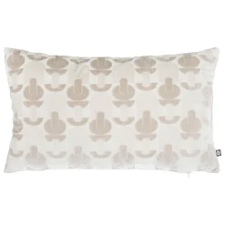 Atmosphera, cru017dateur d'intu017drieur Coussin rectangulaire velours (30 x 50 cm) Luna Ecru Clearance