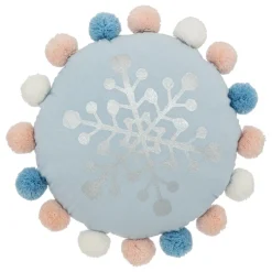 Atmosphera createur d'interieur for kids Coussin rond enfant (35 cm) Hiver Bleu Sale