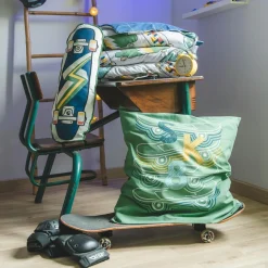 l'Effet Papillon Coussin rond enfant coton (65 x 25 cm) California Bleu Sale
