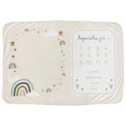 Atmosphera, cru017dateur d'intu017drieur Couverture étape bébé (120 x 80 cm) Arc en ciel Multicolore Hot