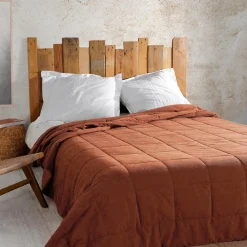 LINDER Couvre lit matelassé (230 x 250 cm) Vercors Terracotta