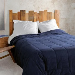 LINDER Couvre lit matelassé (250 x 260 cm) Vercors Bleu marine Outlet