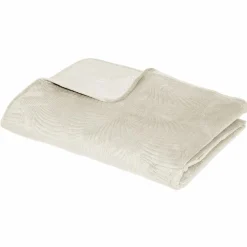 ATMOSPHERA Couvre-lit (260 x 240 cm) Feuilles Ivoire Clearance