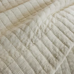 EMINZA Couvre-lit coton matelassé (220 x 240 cm) Lena sable Beige Outlet
