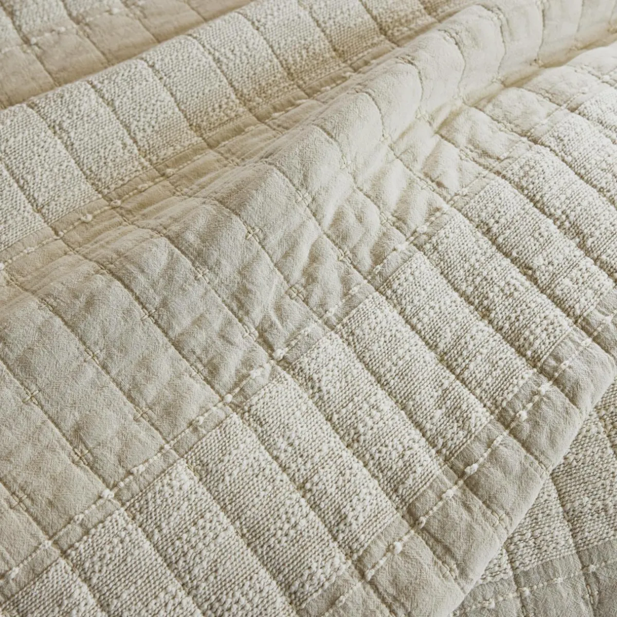 EMINZA Couvre-lit coton matelassé (220 x 240 cm) Lena sable Beige Outlet