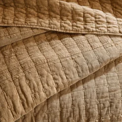 EMINZA Couvre-lit coton matelassé (220 x 240 cm) Lena Camel Best