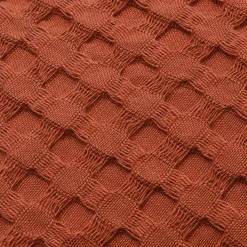 EMINZA Couvre-lit coton nid d'abeille (220 x 250 cm) Maya Terracotta Clearance